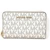 Michael Kors Jet Set - Porta carte da donna, piccolo, con cerniera, colore: Vaniglia/Rosa tenue, taglia unica, Vaniglia/Rosa tenue, Taglia unica, Jet Set Piccolo Zip Around Porta Carte