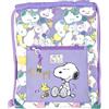 CYPBRANDS Marchi CyP-. Snoopy, Zaino a sacco, Zaino con coulisse, Borsa, Accessori, Colore Viola, Prodotto Ufficiale