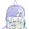 CYPBRANDS CyP Brands-Zaino per ragazzi Snoopy, adattabile ad auto, trolley, materiale scolastico, zaino, colore viola, prodotto ufficiale