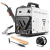 STAHLWERK Saldatrice a filo animato STAHLWERK Mini FLUX 120 ST con avanzamento sinergico del filo per saldatura da 0,6|0,8|0,9|1,0mm, inverter compatto con 120 ampere reali per saldatura senza gas di protezione