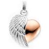 Engelsrufer Ciondolo da donna a forma di cuore per collana bicolore in argento sterling, chiusura con occhielli, senza nichel, Taglia unica, Argento sterling, Nessuna pietra preziosa