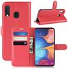 Fertuo Cover Samsung A20e, Custodia Portafoglio Cover a Libro in Pelle Flip Case con Silicone Bumper, Fibbia Magnetica, Porta Carte, Kickstand, per Samsung Galaxy A20e Smartphone, Rosso