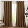 PONY DANCE Tenda Oscurante da Interno Tende Termiche Isolanti per Interni con Occhielli Curtains Camera da Letto e Soggiorno Moderne 2 Pezzi L 140 x A 240 cm, Marrone Dorato