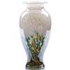 oliruim 30 cm Vaso in Vetro Soffiato Verde e Bianco, Vaso Colorato a Bocca Larga, Vaso Decorativo per Casa, Soggiorno, Tavolo, Erba della Pampas (verde)