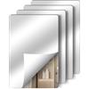 flintronic 4 specchi acrilico 2 mm, 30 x 20 cm, adesivi rimovibili, senza cornice, per bagno, camera da letto, soggiorno, armadio