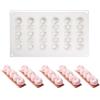 XiaoShenLu Stampo in Silicone Stampo a Ciambella per Bigné,Pudding e Cubi di Ghiaccio, Muffa da Forno, 6 Fori Forma Striscia Lunga Palla, Bianco