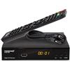 Premium X PremiumX - Ricevitore satellitare HD 521 FTA Digital SAT TV DVB-S2 FullHD HDMI SCART 2X USB, lettore multimediale, 12V, alimentatore esterno
