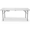 KG KITGARDEN Tavolo pieghevole portatile apertura automatica, 180 x 70 x 74 cm, bianco