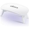 Ohora Mini Lampada UV LED Unghie Professionale 6W - Fornetto Unghie Semipermanente Portatile e Compatto per Manicure Fai Da Te - Lampada LED Unghie con USB per Polimerizzazione Rapida e Sicura