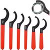 Tissting 6 pezzi chiave a gancio C, chiave a bussola in acciaio C con manico rosso antiscivolo, ammortizzatore bicicletta, 6 misure APU13 ER25 APU16 ER32 ER40 C32
