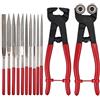 Proster Kit Pinza per Mosaico Vetro Ceramica TagliaPiastrelle con Rotella in Carburo Tagliavetro Manuele con 10PZ Mini Aghi Cutter per Tagliare Piastrelle fino a 15mm Decorazione Domestica