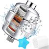 SKYWEE PROFESSIONAL PRODUCTS Filtro doccia a 20 stadi con vitamina C per acqua dura, filtro addolcitore con cartuccia filtro multistadio sostituibile per rimuovere cloro, metalli pesanti