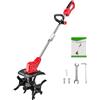 UOEONR Motozappa senza fili per Batteria Makita 18V, Motozappa a Batteria con Motore senza spazzole, Schermo LED, larghezza di lavoro 30 cm, profondità di lavoro 36 cm, Motozappa Elettrica (Senza Batteria)