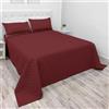 NARCISO - Trapuntino Matrimoniale Tinta Unita Ideale per la Mezza Stagione, Copriletto Leggero 260x270cm, Disponibile in Varie Colorazioni Uniche, Prodotto in Italia (Bordeaux)