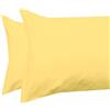 Bossi - Bossi Color Federe Tinta Unita 2 Volani. Disponibile in più colori - 1197072 - colore giallo
