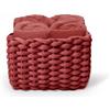 Daunex - Set 4 Lavette 30x30 - Mini Asciugamano Ospite in Spugna di Cotone - Confezionato in splendida Confezione in Tessuto Intrecciato - Bordeaux