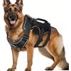 Sweetone Pettorina Cane Taglia Media Grande, Pettorina ad h, Pettorina Antifuga Cane Riflettente, Imbracatura Cani Traspirante con Maniglia di Controllo Pettorine per Addestramento, Corsa, Nera (XL)