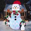 Joiedomi- Decorazione Gonfiabile all'aperto del Pupazzo di Neve di Natale da 1,8 m con luci a LED Integrate, Pupazzo di Neve Gonfiabile del Pinguino per la Festa di Natale