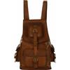 Fatto a mano Zaino da trekking in pelle vintage da uomo 16" tracolla 4 tasche zaino borsa ...