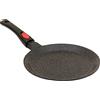 KAMBERG Crepiera 24 cm, Manico Rimovibile, Ghisa di Alluminio, Rivestimento Antiaderente di Alta Performance Pietra, Tutti Fornelli y induzione, Senza PFOA