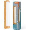 LEDVANCE ORBIS Tube da parete/specchio con LED, vetro satinato/decoro legno, 9W, 900lm, dimmerabile, 3000/4000K, diametro 40cm, protezione IP44 contro corpi estranei/spruzzi d'acqua
