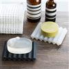 SHIMOYAMA Portasapone autodrenante, confezione da 2 pezzi, portasapone in silicone, salva sapone, porta pennelli per bagno, piano di lavoro, pennello per acquerello, spugne, vasca da bagno, design