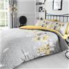 GC GAVENO CAVAILIA - Copripiumino stampato, set di biancheria da letto in policotone, modello Feathers, giallo, letto matrimoniale (200cm x 200cm)