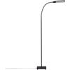 Briloner - Lampada da terra a LED, lampada da terra con funzione touch, dimmerabile a passi, controllo temperatura colore, lampada da ufficio 8 Watt, 600 Lumen, nero, 208 x 208 max. 1830mm (LxWxH)
