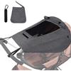 LPZMPZ Parasole per passeggino, protezione UV 50+, protezione solare per passeggino, universale, regolabile, impermeabile, con finestrella e ali laterali, colore grigio