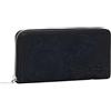 Desigual Mone_Dejavu Fiona, Portafoglio Bi-Fold Donne, Nero, 0