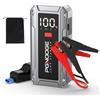 PGNOOGE Avviatore Batteria Auto 26800mAh 6000A (Fino a ALL Gas/10 L Diesel), 12V Starter Batteria Auto Con Pulsante Di Avvio Forzato E Uscita USB, Ampio Display Lcd, Luce Da 600 Lumen