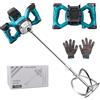 HEBERUCK Miscelatore per malta a batteria, compatibile con batteria Makita, miscelatore per malta a colori senza brushless con frusta diametro 10-15 cm (cambio a 6 marce, max 680r/min, senza batteria)