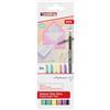 edding 1200 pennarelli fini, 2 verdi, 1 giallo, 1 rosso, 1 viola, 1 grigio - Set con 6 colori pastello, punta rotonda 1 mm - Pennarello per disegnare e scrivere - scuola, mandala