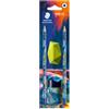 STAEDTLER HB 170SBKE2-1 - Matite da disegno per schizzi e scrittura, con 2 matite HB, temperino e gomma, set da 4