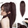 HSAJS Artiglio Pinza Corto Dritta Chignon Extension 30cm Corto Coda di Cavallo Chignon Extension Balayage Sintetica Spesso Clip Finta Posticci Natural Parrucca a Coda di Cavallo Alta (Marrone)