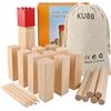 GOLDGE Kubb Scacchi vichinghi, gioco di scacchi vichinghi, in legno, per bambini, adulti, giochi all'aperto