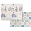KiddyMoon Tappetino Da Gioco Per Bambini Tappeto Gattonamento In Schiuma Reversibile Pieghevole Tappeto Neonato Impermeabile Con Motivi Educativi Per Interni Ed Esterni 150X200x1cm, Grigio