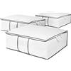 Compactor Set di 3 Borse per Piumoni NEOTEX 3X RAN633 Polipropilene 75G con Top Trasparente in PEVA