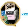SHEBA Classics in vaschetta 22x85g cibo umido completo con salmone per gatti adulti