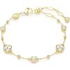 Swarovski Braccialetto Imber, Taglio Round, Design sparpagliato, Bianco, Placcato color oro