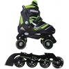 GARLANDO Nextreme Pattini a rotelle trasformabili in pattini in linea 2in1 REVERSE Lime Taglia Medium 34/37