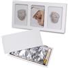 AZIAMOR Mibb My Memory Kit Set Impronte di Mani Neonato in 3D con Foto Cornice in Legno Idea Regalo