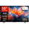 TCL 55T8C TV QLED 4K HDR Ultra HD da 55, QLED TV con tecnologia Google TV (Dolby Vision e Atmos, Motion Clarity Pro a 144 Hz, FreeSync, audio Onkyo 2.1, compatibile con Google Assistant)
