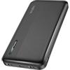 LogiLink PA0338RF - Powerbank 10.000 mAh con funzione di ricarica rapida, 2 USB-A e 1 USB-C, compatto e ideale per i viaggi, colore: Nero