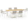 SALMAR Tavolo Beverly Alluminio Poliwood Bianco - Eleganza e Funzionalità