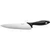 Fiskars Coltello da Cuoco, Essential, Lunghezza della Lama: 21 cm, Acciaio Inox / Plastica PP, Nero, 1065565