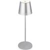 Briloner Kiki LED Lampada da tavolo a batteria 38 cm 2,6W 280lm 3000K cromo
