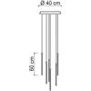 Sikrea ELIA/6D O Lampadario a sospensione a led 42W SDD 2800 - 5000 max 2940lm dimmerabile base tonda oro verniciato 6 luci