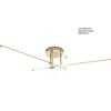 Sikrea ELIA/PLGD N Lampadario a soffitto a LED in metallo nero opaco 36W 2450LM SDD 2800 - 5000K dimmerabile 120cm