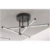 Sikrea ELIA/PLP N Plafoniera in metallo nero a LED 24W 3000K 1548lm 70cm